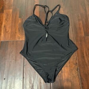 NWT Cupshe One Piece Swimsuit Black Size Large Cupshe X Jojo Fletcher Strappy